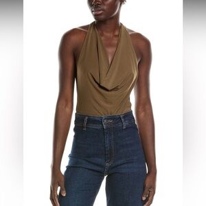 Weworewhat halter top NWT Olive/brown Halter Top